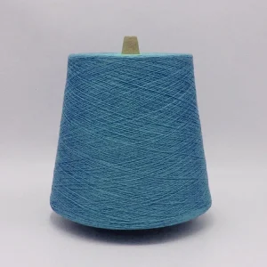 Blue cone of 50/50 cotton-viscose squalane moisturizing yarn