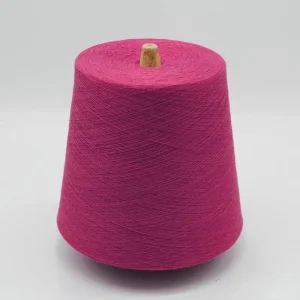 100% Polyester Brushed Yarn for Socks - SOFTWARM (2) SOFTWARM 100% polyester brushed yarn cone in fuchsia for warm sock knitting