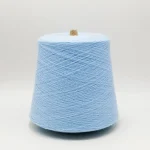 Blue merino wool bulky yarn cone for AW 2026 — 45s 2‑ply compact siro