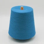 Sợi polyester tái chế kéo màu đạt chứng nhận GRS dạng côn màu vàng