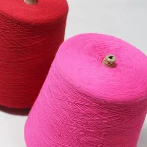 GRS recycled polyester cotton yarn 65/35 (32/1) on cone