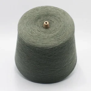 Thermal Sock Yarn for Winter Socks 28S Acrylic-Wool Blend (2) Front view of 28S thermal sock yarn cone, dyed acrylic-wool blend