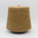 Beige wool acrylic blend sock yarn cone for warm, skin-friendly winter socks
