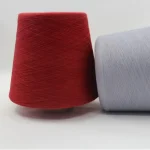 Red and white dyed cone yarn, wool acrylic blend sock yarn for sock knitting