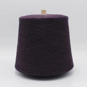 Wool Acrylic Blended Yarn for Warm Winter Sock Production (7) Dark plum wool acrylic blended yarn cone for winter socks