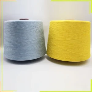 Dyed lyocell silk blend yarn cones - custom colors (light blue and yellow)