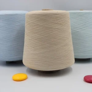 32S viscose polyester blended yarn cone (cool-touch), light color