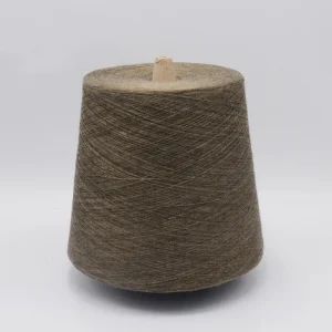 Khaki Viscose Silk Functional Yarn Cone – Cool Silk 90/10 Khaki Cool Silk viscose silk yarn cone, 90/10 functional blend for knitwear