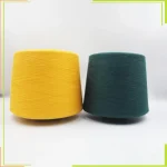antibacterial moisturizing sock yarn color options in yellow and teal cone yarn