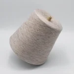 Beige polyester linen blended knitting yarn cone, soft antibacterial moisture-wicking yarn