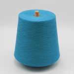 Blue cooling antibacterial sock yarn cone for bulk sock yarn supply