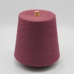 Mauve pink moisture wicking yarn cone, 32s compact spun poly cotton yarn