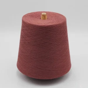 Moisture Wicking Yarn 32s - Quick Dry Poly Cotton Yarn (2) Rose pink moisture wicking yarn cone, 32s quick-dry anti-pilling poly cotton blend