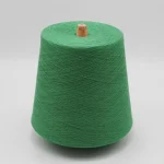 Bright green moisture wicking yarn cone, 32s polyester cotton blended yarn
