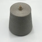 Skin-friendly soft polyester knitting yarn cone in light gray
