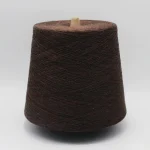 Dark brown 1/28 Nm silk cashmere blended yarn cone for socks