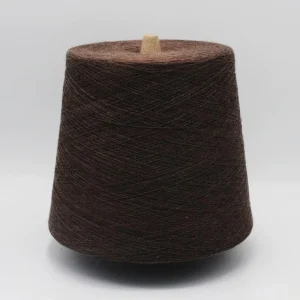 Dark Brown Sock Yarn Cone Dark brown 1/28 Nm silk cashmere blended yarn cone for socks