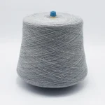 Gray thermal wool nylon acrylic blended yarn cone for bulky comfort winter fabric