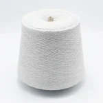 White viscose nylon boucle yarn cone, 1/26, 70/30 blend