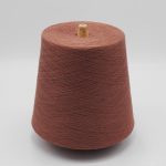 Brown 32s single-ply water repellent sock yarn cone for breathable spring summer socks