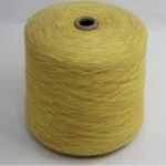 Yellow-orange segment dyed polyester cotton blended yarn cone for fashion sock knitting