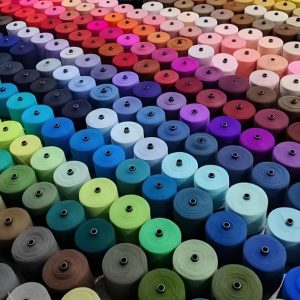 custom sock yarn cones prepared for color matching and sock sampling
