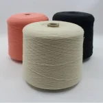 2/45 merino wool blend yarn cones in ivory pink and black for autumn winter knitwear
