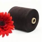 Black temperature regulating yarn cone with close-up detail