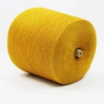 Yellow temperature regulating yarn cone in cotton viscose blend