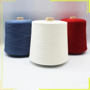 Wool Acrylic Sock Yarn Color Cones Dry-spun wool acrylic sock yarn cones in blue, white, and red for warm soft socks