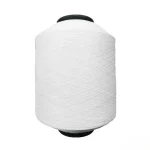 White 3075 deodorizing covered yarn cone for lightweight summer socks