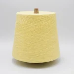 Cone sợi pha ramie cotton 32s màu vàng kem
