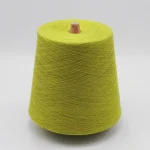 Cone sợi pha ramie cotton 32s màu vàng xanh nhạt