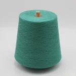 Mint green cooling viscose polyester yarn cone
