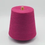 Pink cooling viscose polyester yarn cone