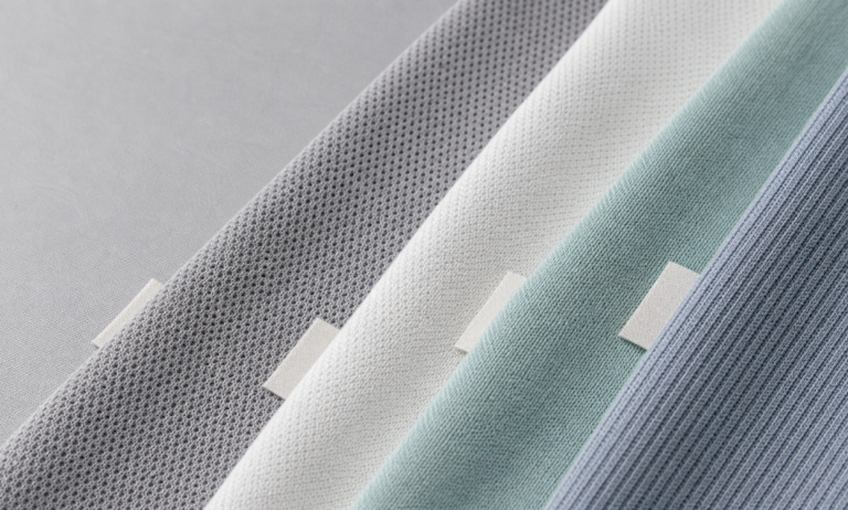 Layered polyester and nylon knit fabrics for moisture wicking finishing agents