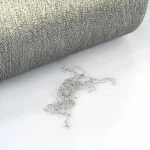 Close-up of PVD silver plated conductive yarn