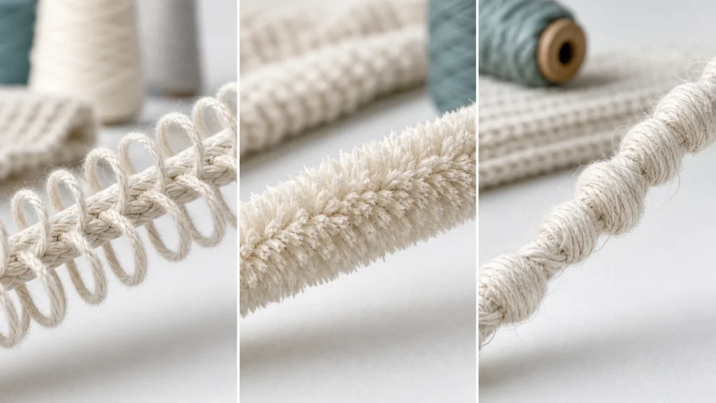 Fancy yarn structure comparison