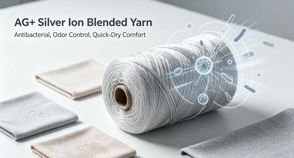 AG+ Silver Yarn Antibacterial Odor-Control Quick-Dry Fabric